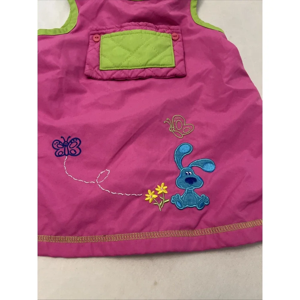 2000 Blues Clues Pink‎ Green 18M Months Jumper Dress Viacom Butterfly Top Only